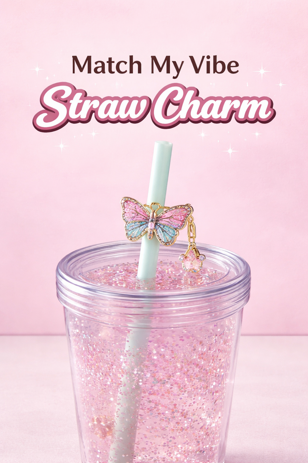 Match My Vibe- Straw Charm