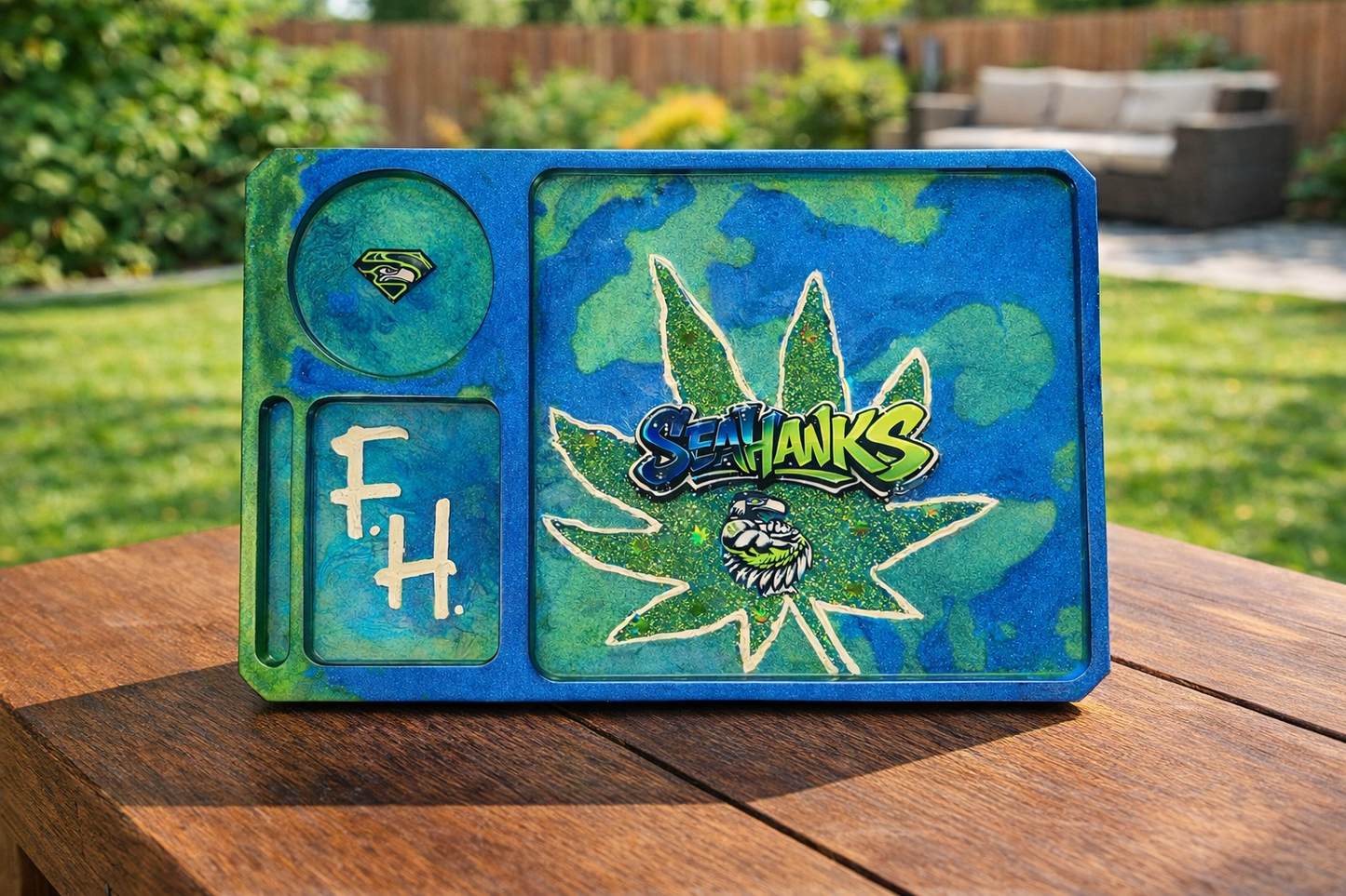 Custom Rolling Tray Set