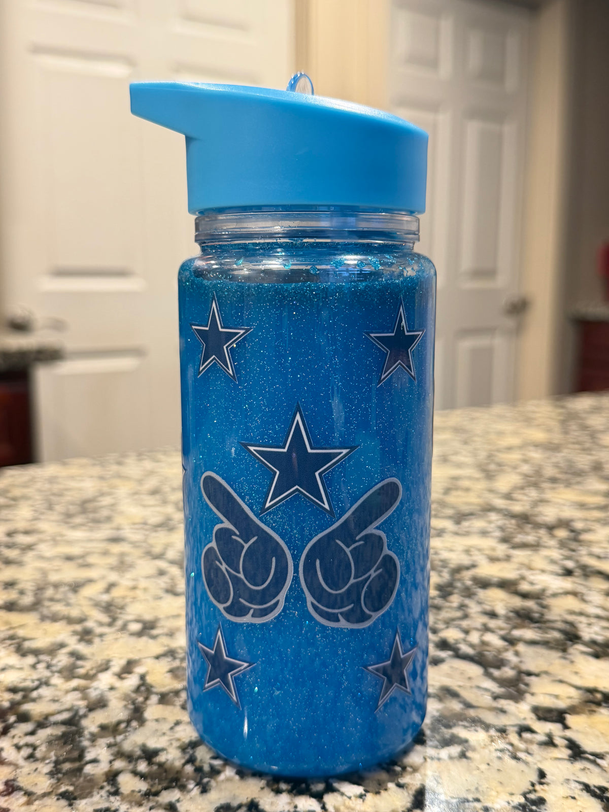 “Blue Mouse Cowboys” Glitter Sip