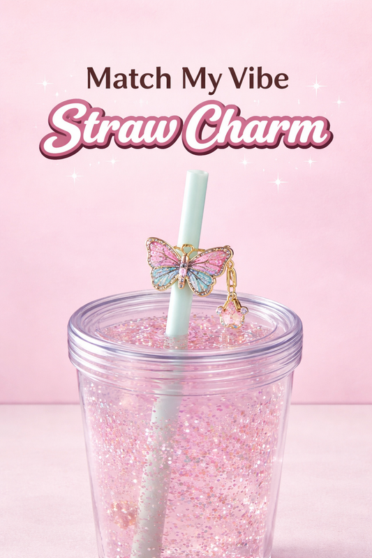 Match My Vibe- Straw Charm